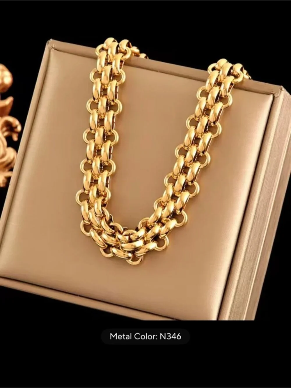 Gold Double-Rope Chain Necklace